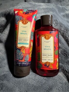 Bath & Body Works Viva Brazil Body Wash & Body Cream Set